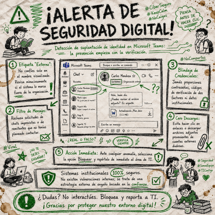 Cuidado con solicitudes externas en Microsoft Teams y suplantación de identidad